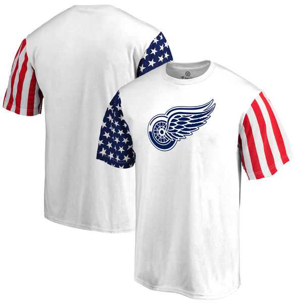 Men's Detroit Red Wings Fanatics Branded Stars & Stripes T-Shirt White FengYun,We sell and wholesale Men's Detroit Red Wings Fanatics Branded Stars & Stripes T-Shirt White FengYun on line form chian!